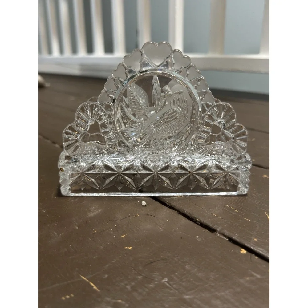 Vintage‎ Discontinued Hofbauer Byrdes Collection Crystal Napkin Holder Germany